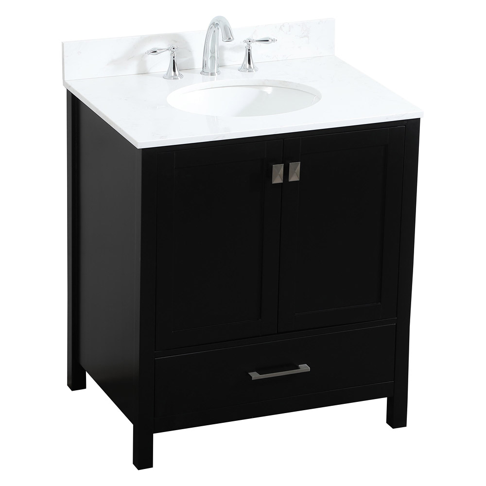 Elegant Bathroom Vanity - Black (VF18830BK-BS)