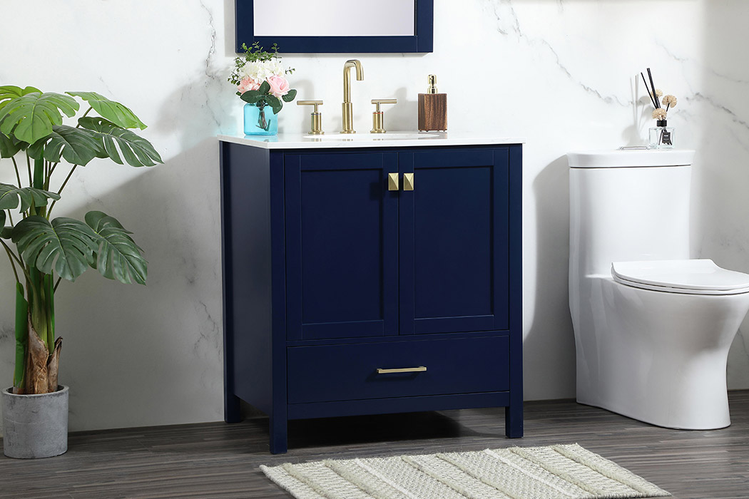 Elegant Bathroom Vanity - Blue (VF18830BL)