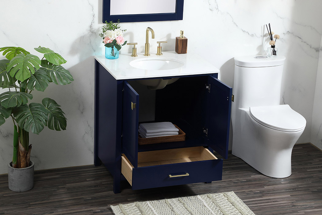 Elegant Bathroom Vanity - Blue (VF18830BL)