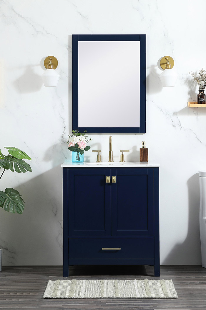 Elegant Bathroom Vanity - Blue (VF18830BL)