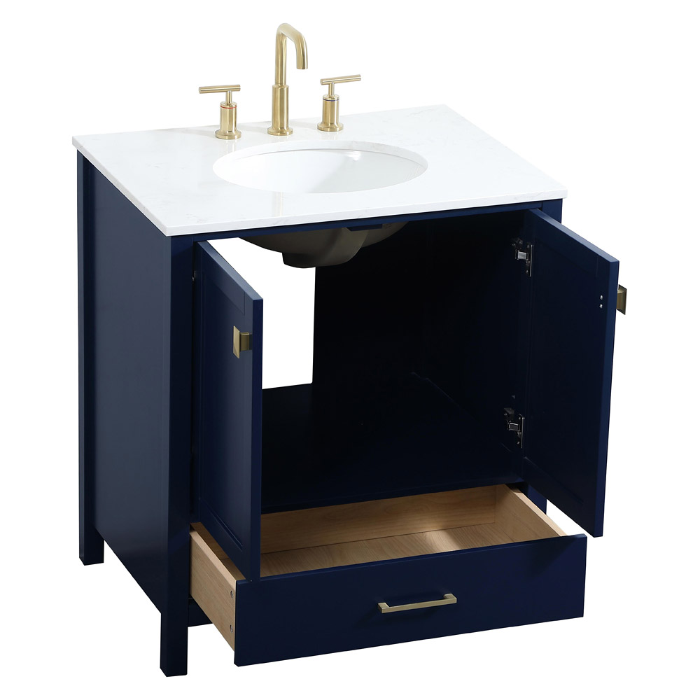 Elegant Bathroom Vanity - Blue (VF18830BL)