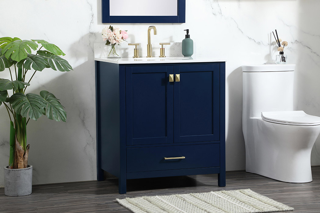 Elegant Bathroom Vanity - Blue (VF18830BL-BS)