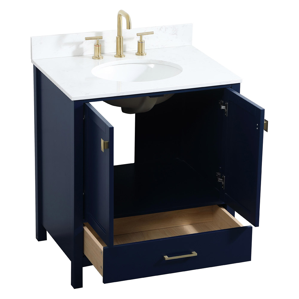 Elegant Bathroom Vanity - Blue (VF18830BL-BS)