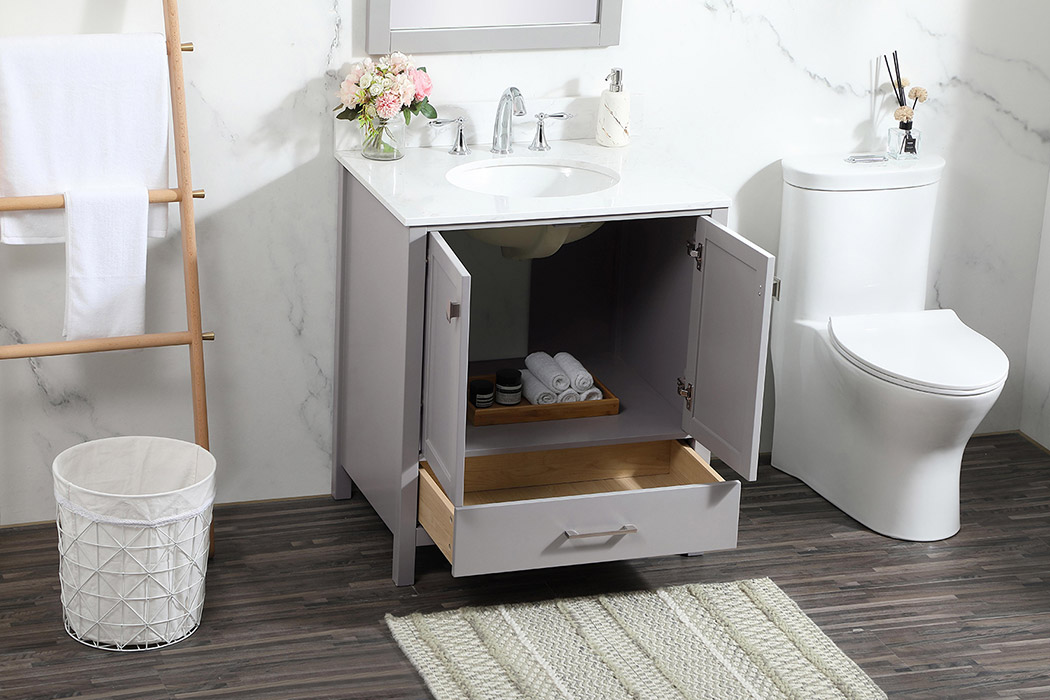 Elegant Bathroom Vanity - Gray (VF18830GR-BS)