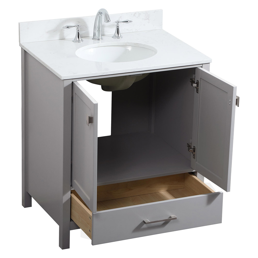 Elegant Bathroom Vanity - Gray (VF18830GR-BS)