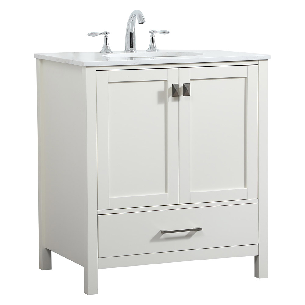 Elegant Bathroom Vanity - White (VF18830WH)