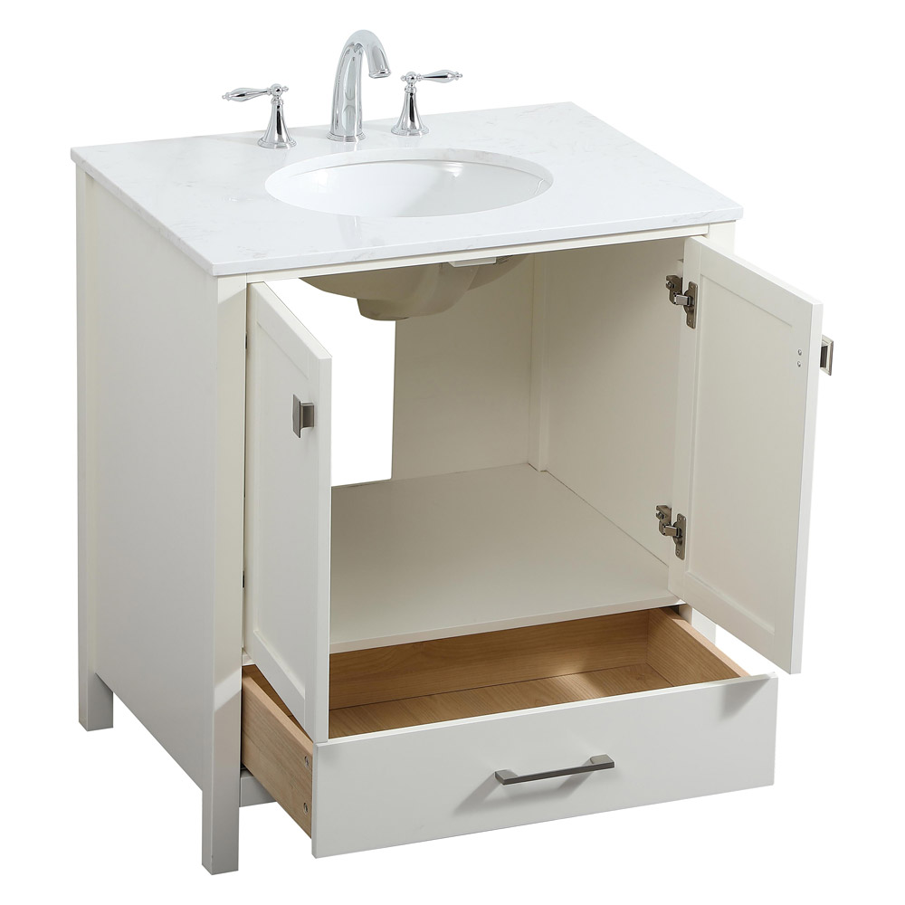 Elegant Bathroom Vanity - White (VF18830WH)