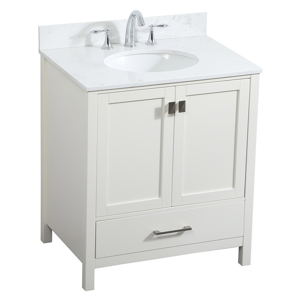 Elegant Bathroom Vanity - White (VF18830WH-BS)