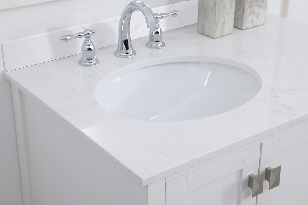 Elegant Bathroom Vanity - White (VF18832WH-BS)