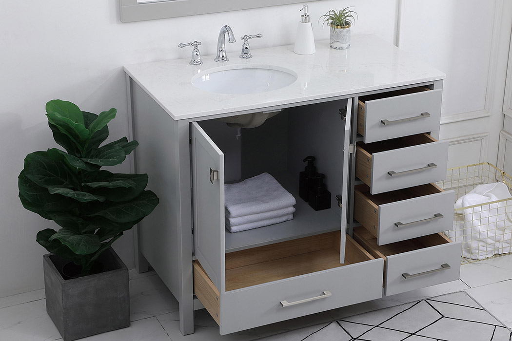 Elegant Bathroom Vanity - Gray (VF18842GR)