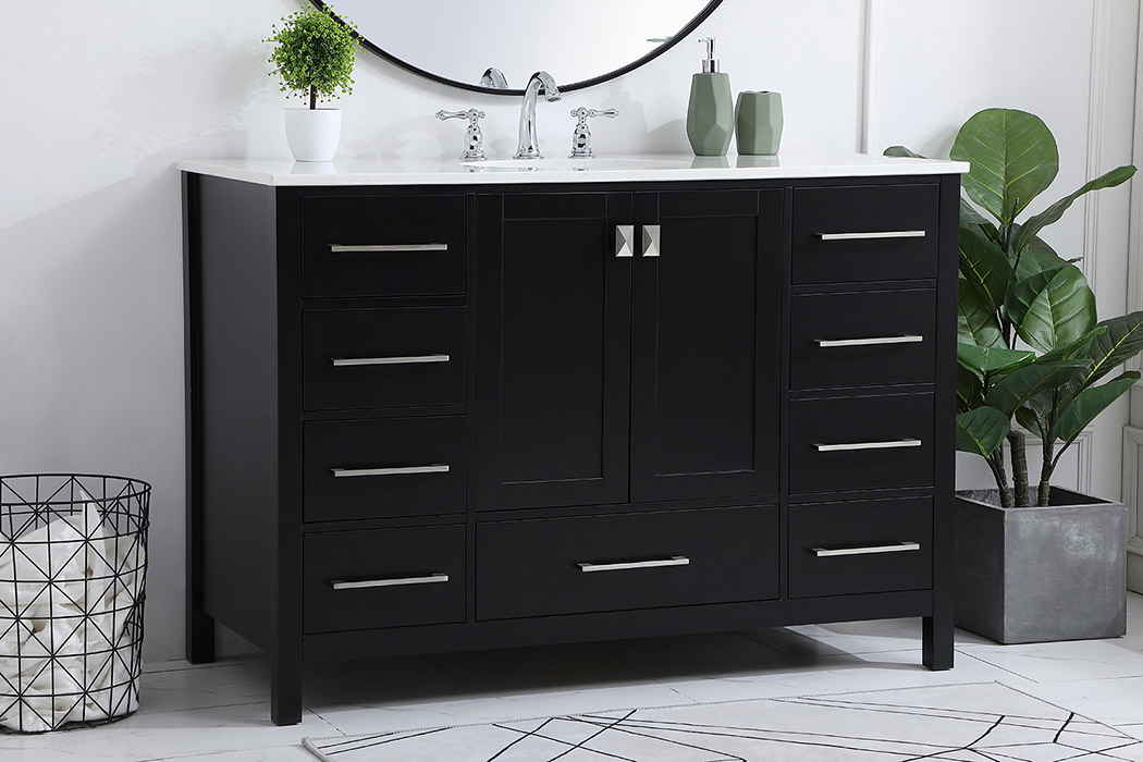 Elegant Bathroom Vanity - Black (VF18848BK)