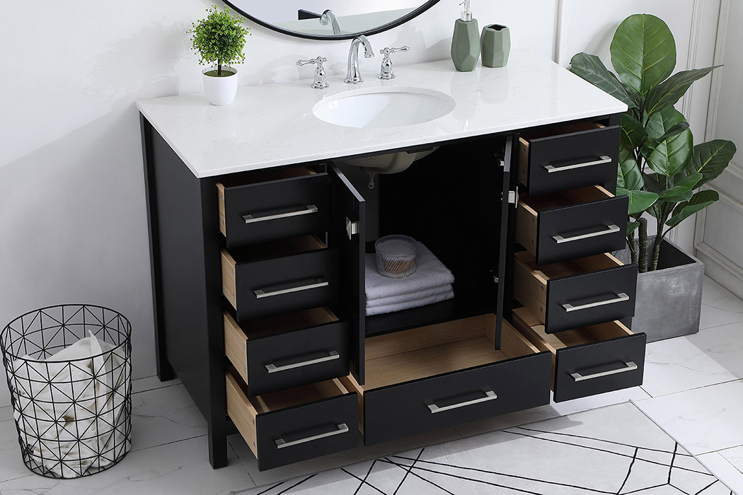 Elegant Bathroom Vanity - Black (VF18848BK)