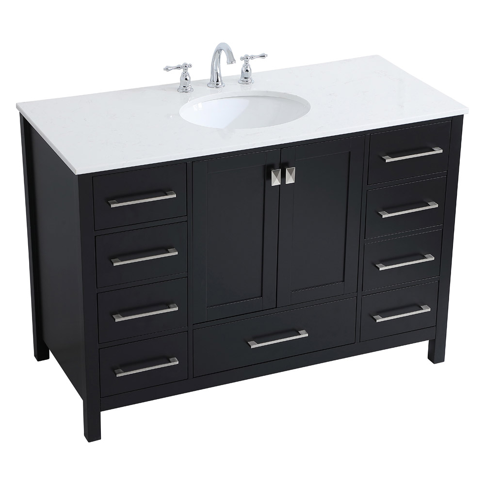 Elegant Bathroom Vanity - Black (VF18848BK)