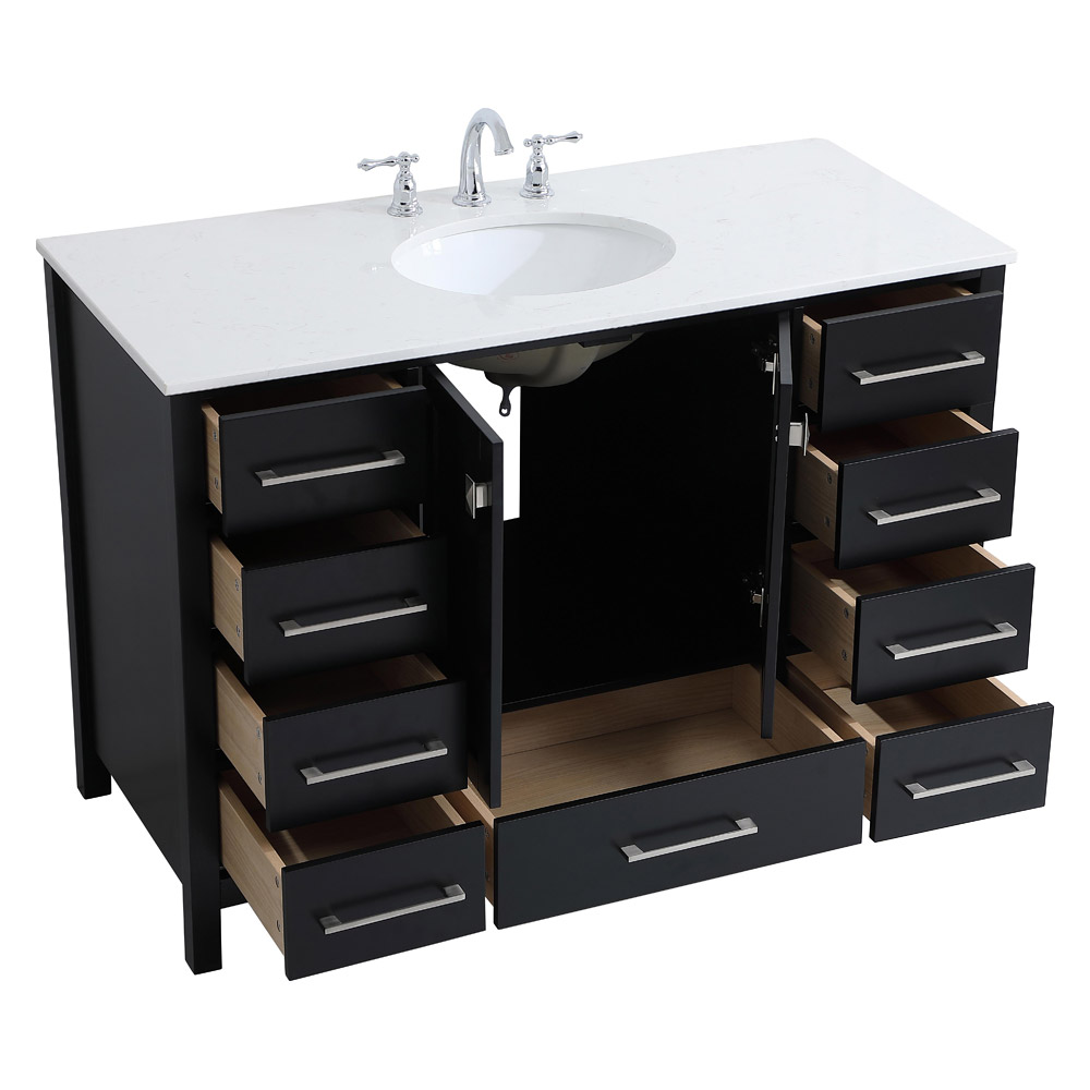 Elegant Bathroom Vanity - Black (VF18848BK)