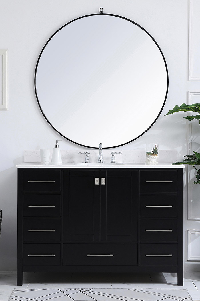 Elegant Bathroom Vanity - Black (VF18848BK-BS)