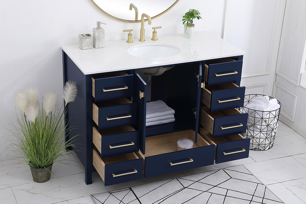 Elegant Bathroom Vanity - Blue (VF18848BL)