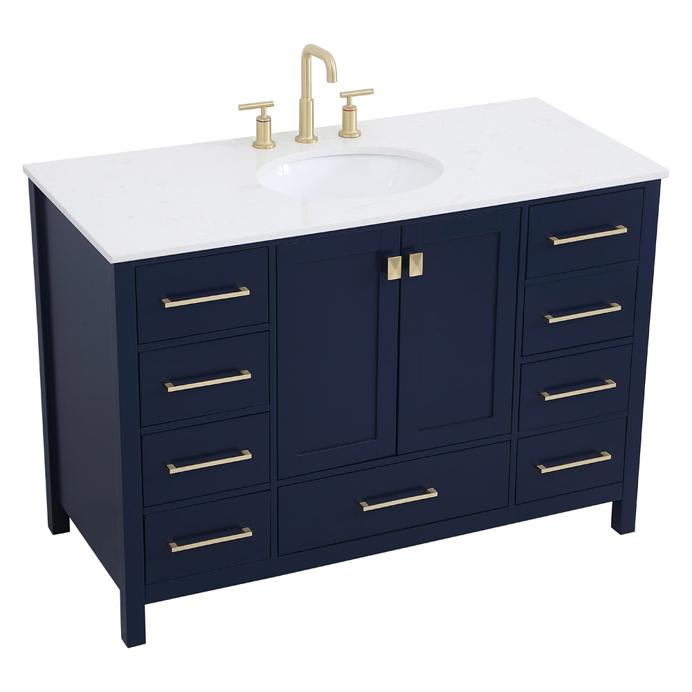 Elegant Bathroom Vanity - Blue (VF18848BL)