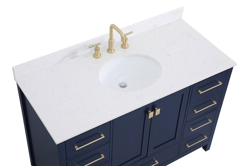 Elegant Bathroom Vanity - Blue (VF18848BL-BS)