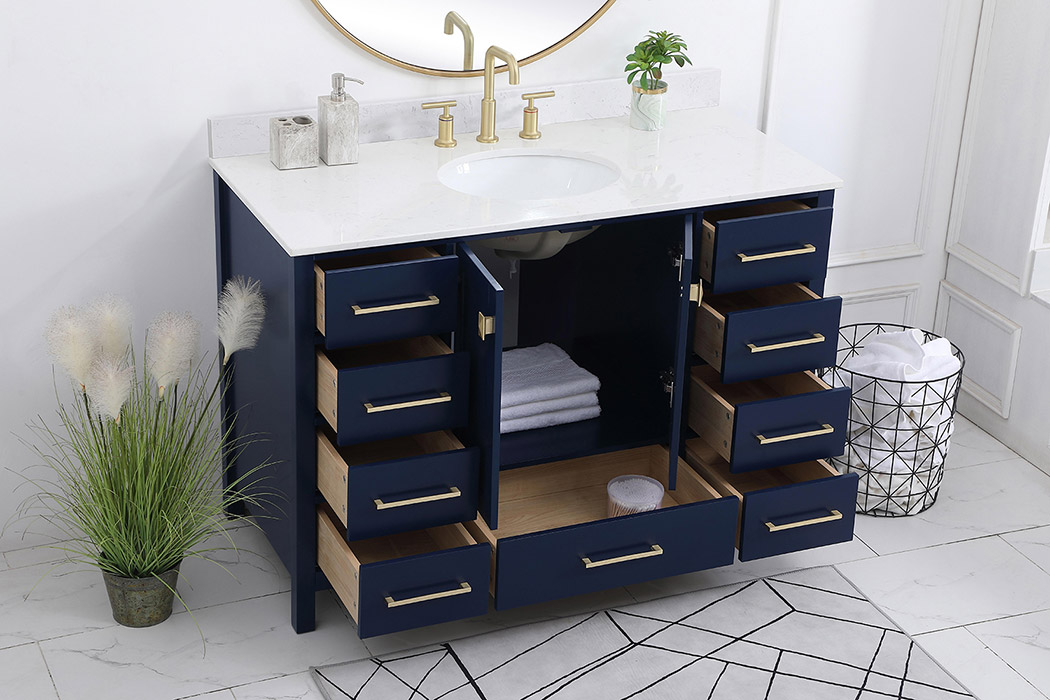 Elegant Bathroom Vanity - Blue (VF18848BL-BS)