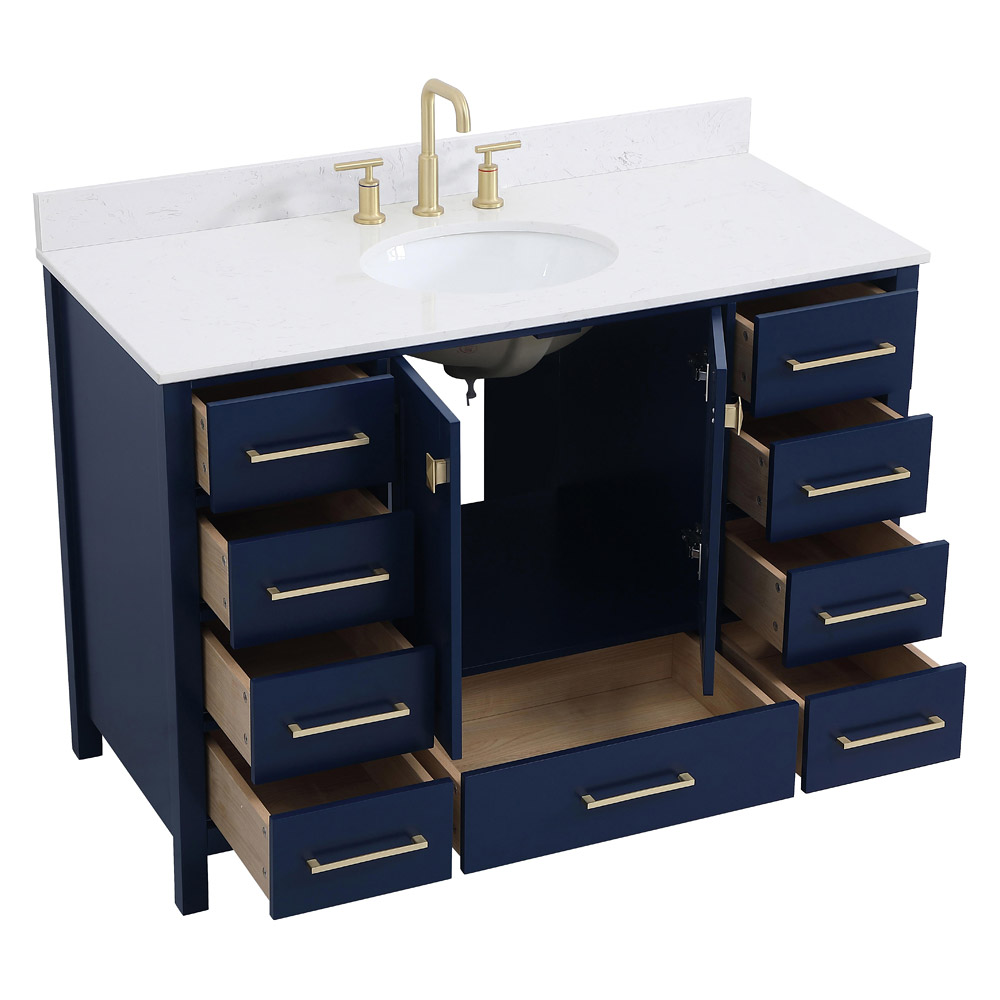 Elegant Bathroom Vanity - Blue (VF18848BL-BS)