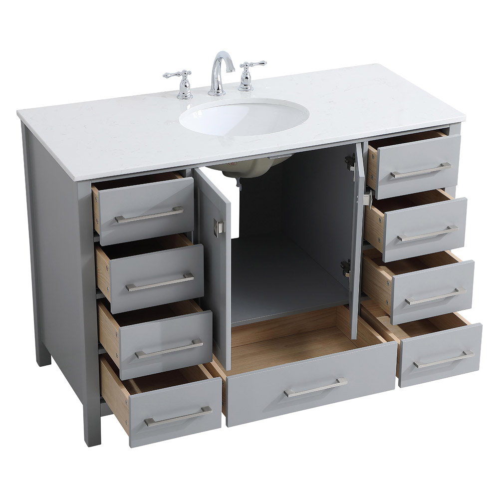 Elegant Bathroom Vanity - Gray (VF18848GR)