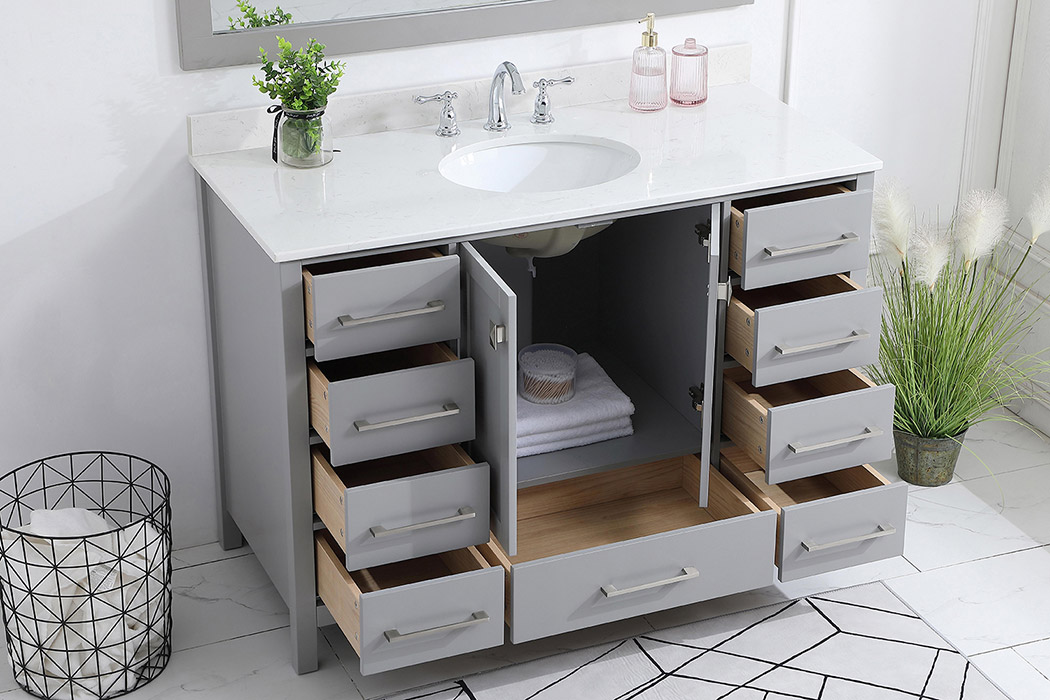 Elegant Bathroom Vanity - Gray (VF18848GR-BS)