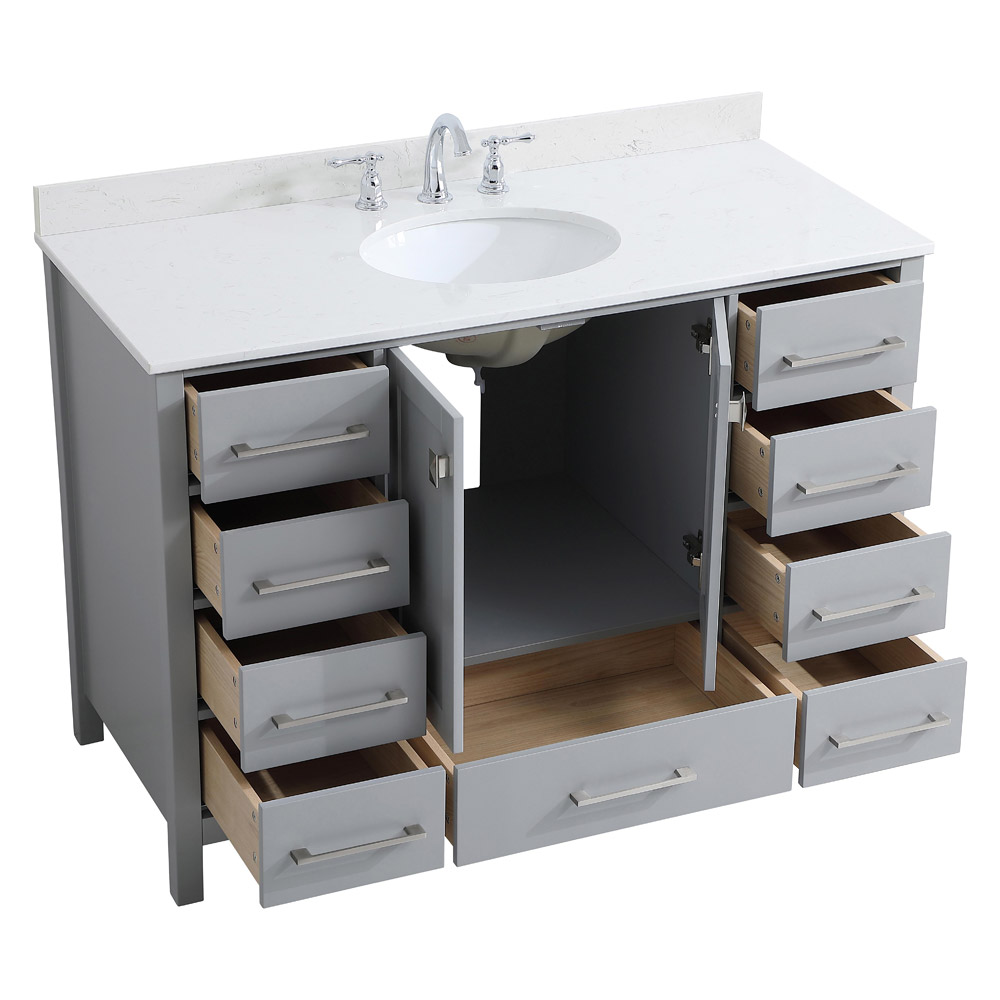 Elegant Bathroom Vanity - Gray (VF18848GR-BS)