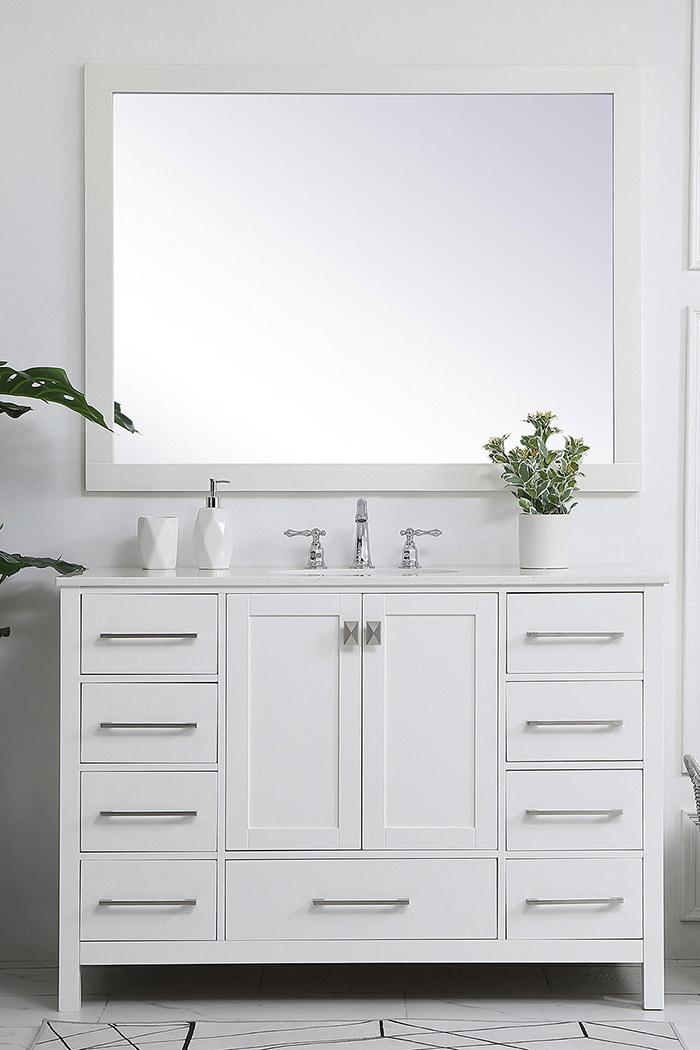 Elegant Bathroom Vanity - White (VF18848WH)