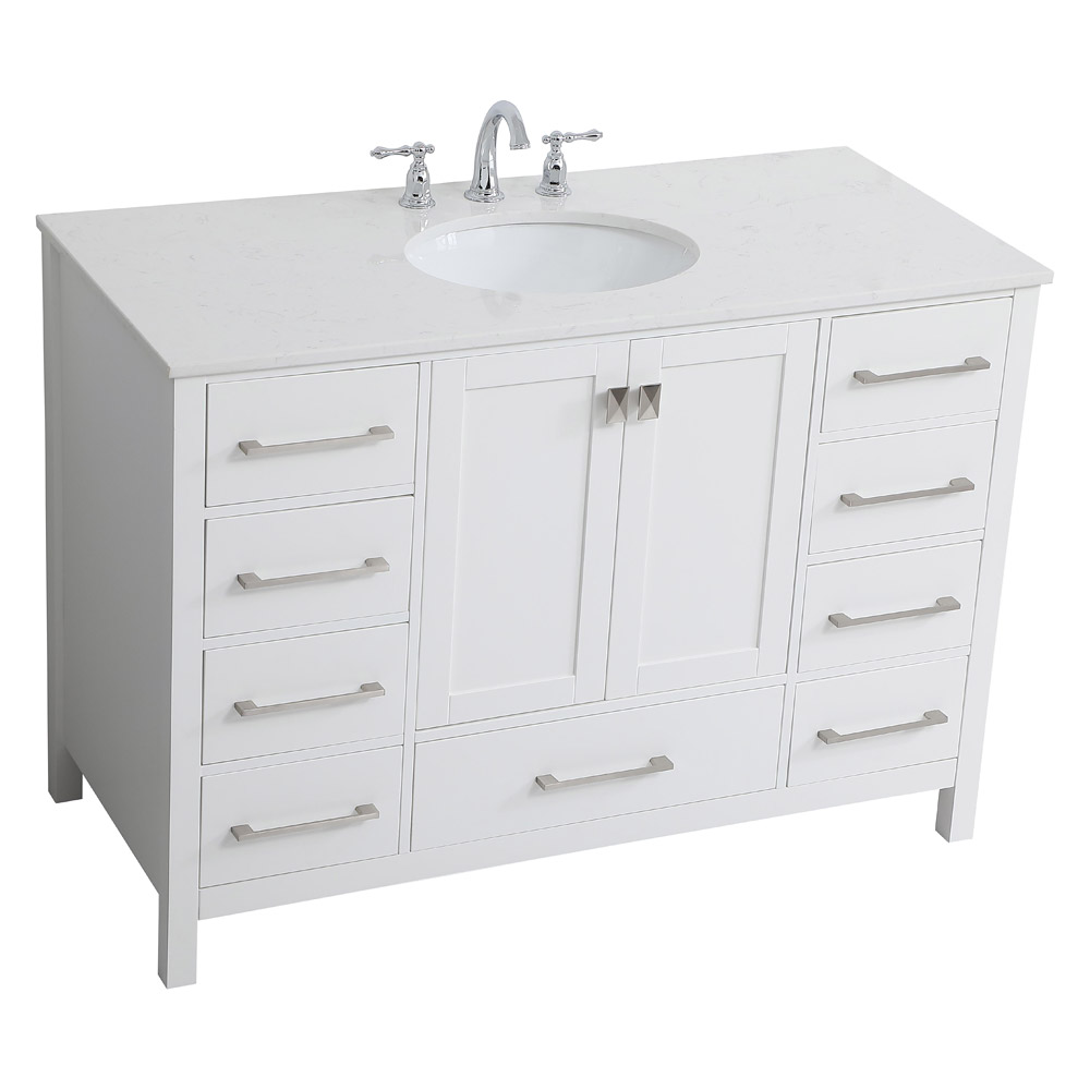 Elegant Bathroom Vanity - White (VF18848WH)