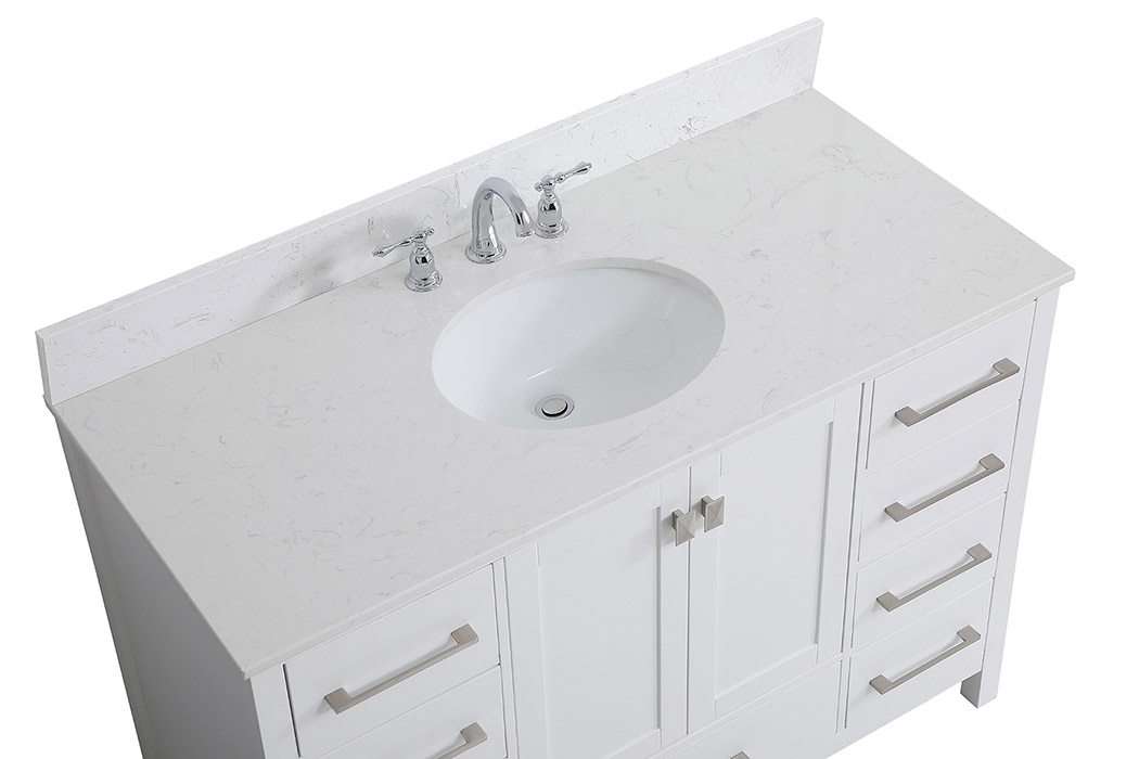 Elegant Bathroom Vanity - White (VF18848WH-BS)