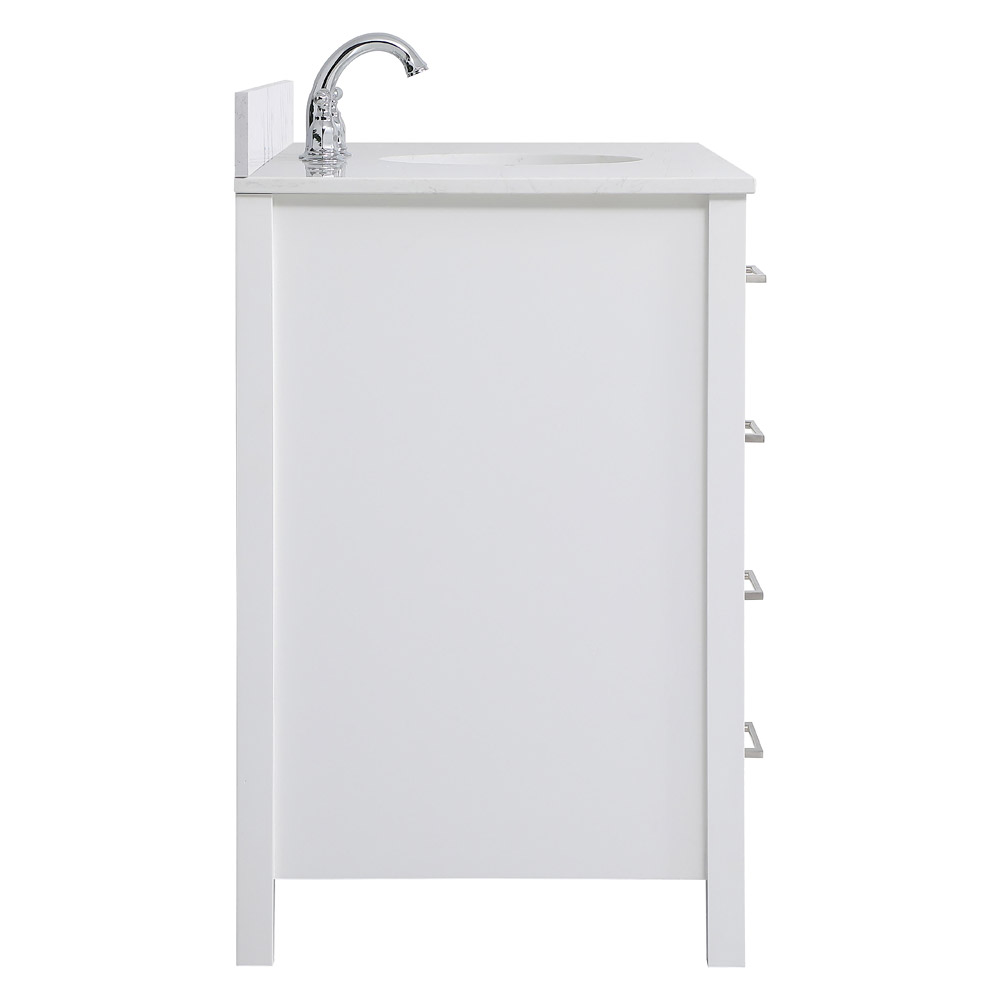 Elegant Bathroom Vanity - White (VF18848WH-BS)