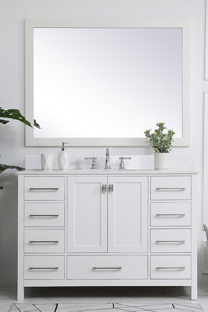 Elegant Bathroom Vanity - White (VF18848WH-BS)