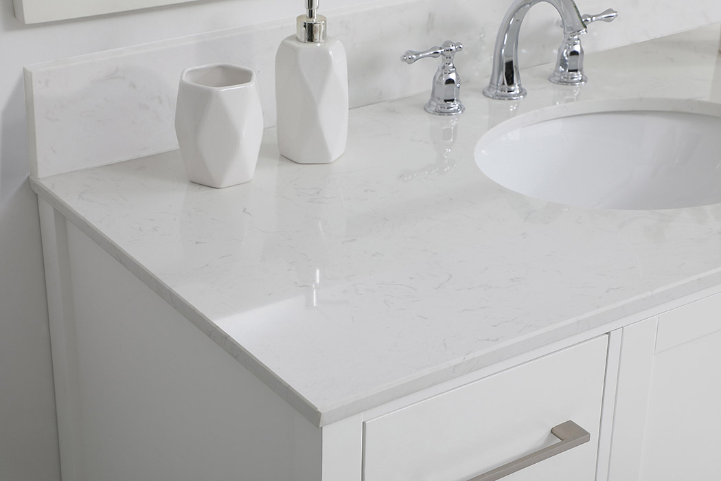 Elegant Bathroom Vanity - White (VF18848WH-BS)