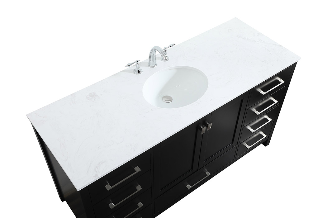 Elegant Bathroom Vanity - Black (VF18860BK)