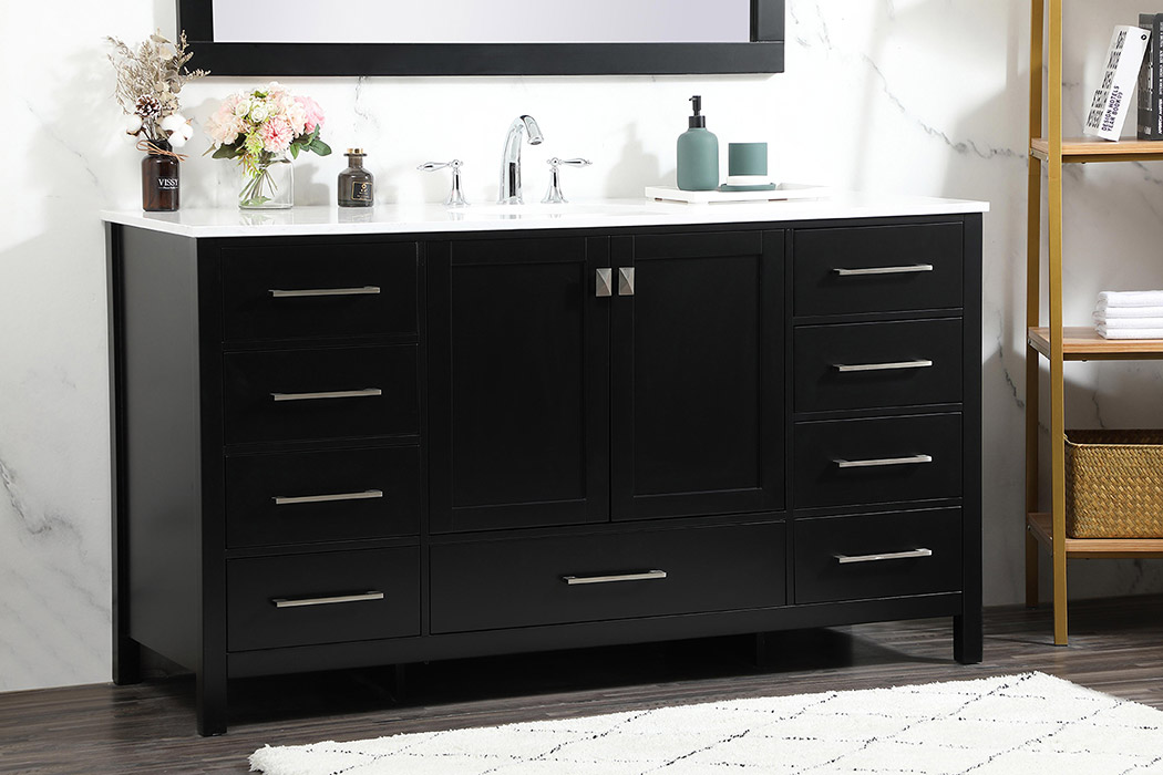 Elegant Bathroom Vanity - Black (VF18860BK)