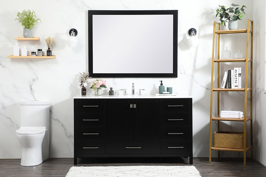 Elegant Bathroom Vanity - Black (VF18860BK)