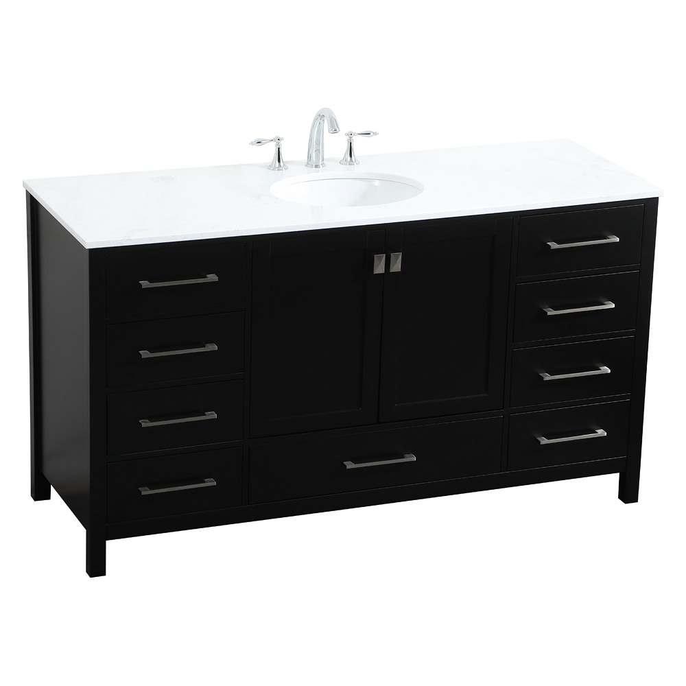 Elegant Bathroom Vanity - Black (VF18860BK)