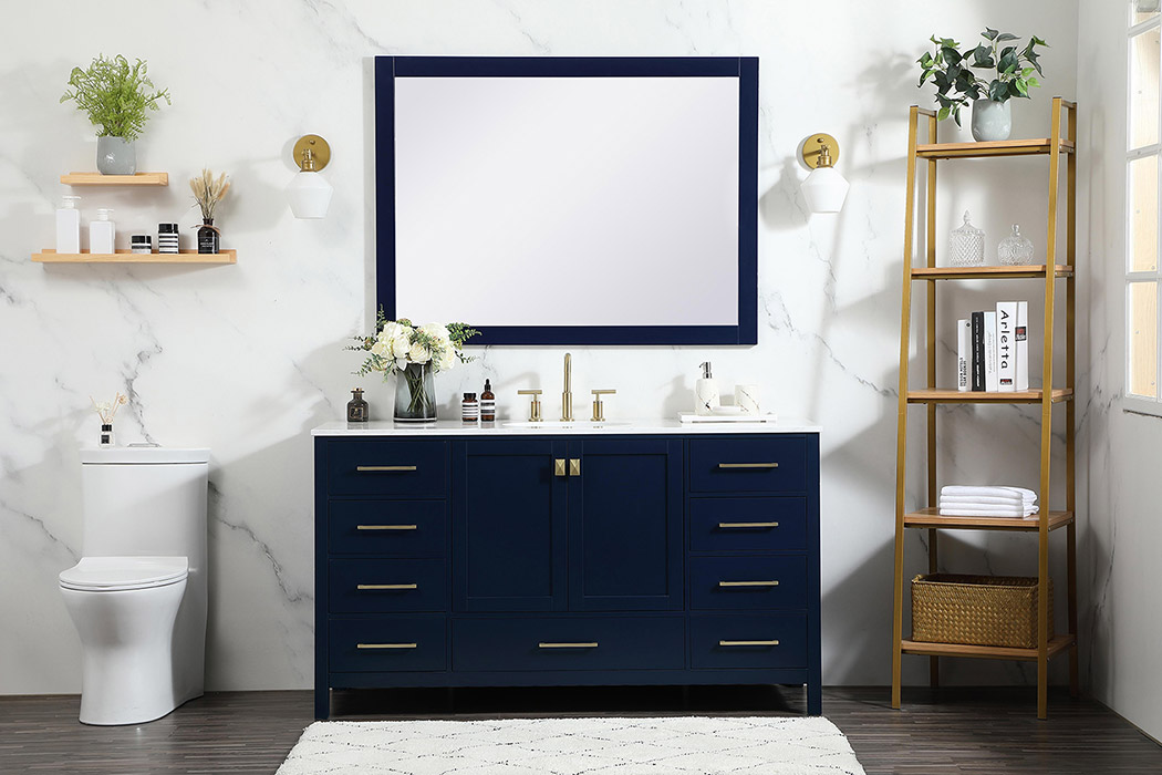 Elegant Bathroom Vanity - Blue (VF18860BL)