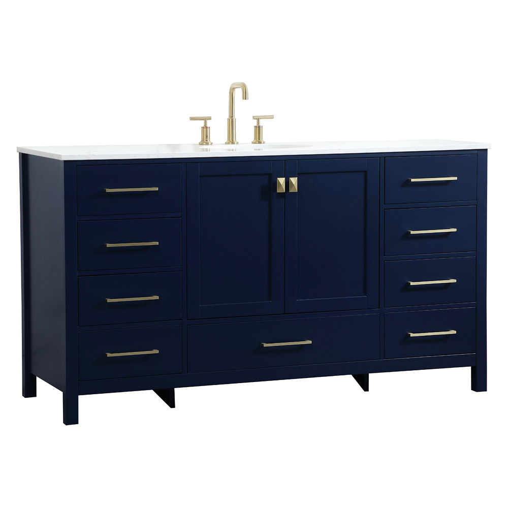 Elegant Bathroom Vanity - Blue (VF18860BL)