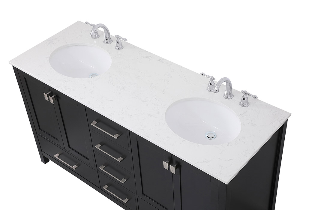 Elegant Bathroom Vanity - Black (VF18860DBK)