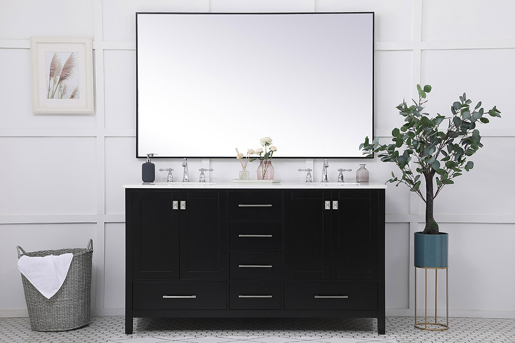 Elegant Bathroom Vanity - Black (VF18860DBK)