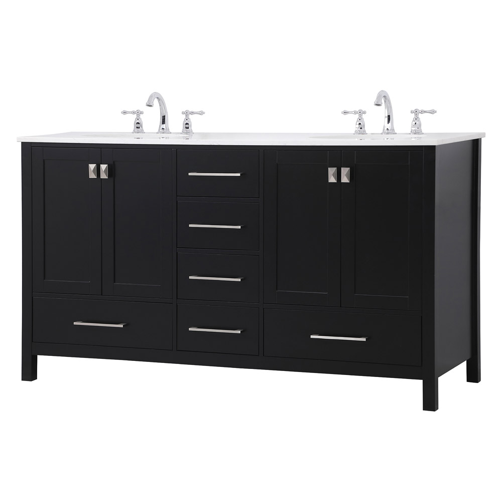 Elegant Bathroom Vanity - Black (VF18860DBK)