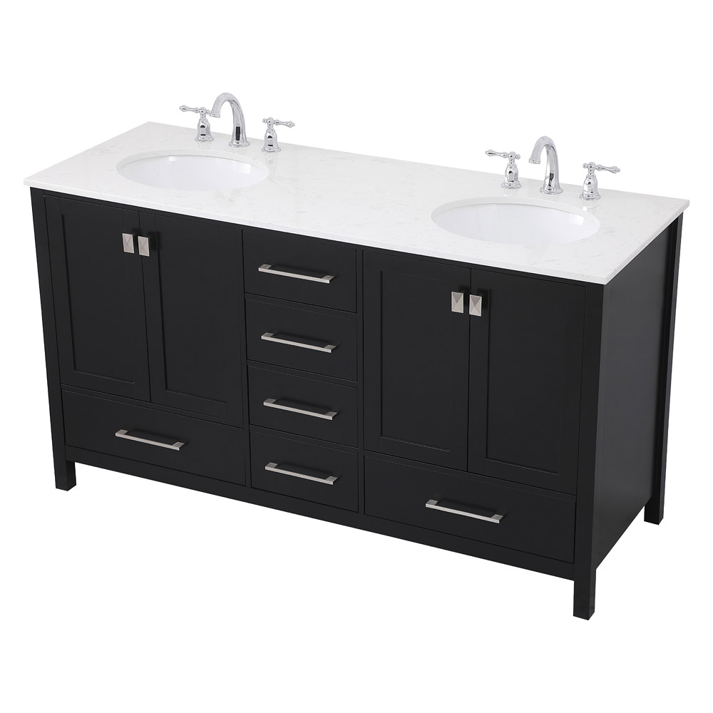 Elegant Bathroom Vanity - Black (VF18860DBK)