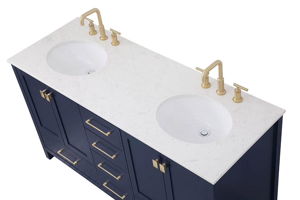 Elegant Bathroom Vanity - Blue (VF18860DBL)