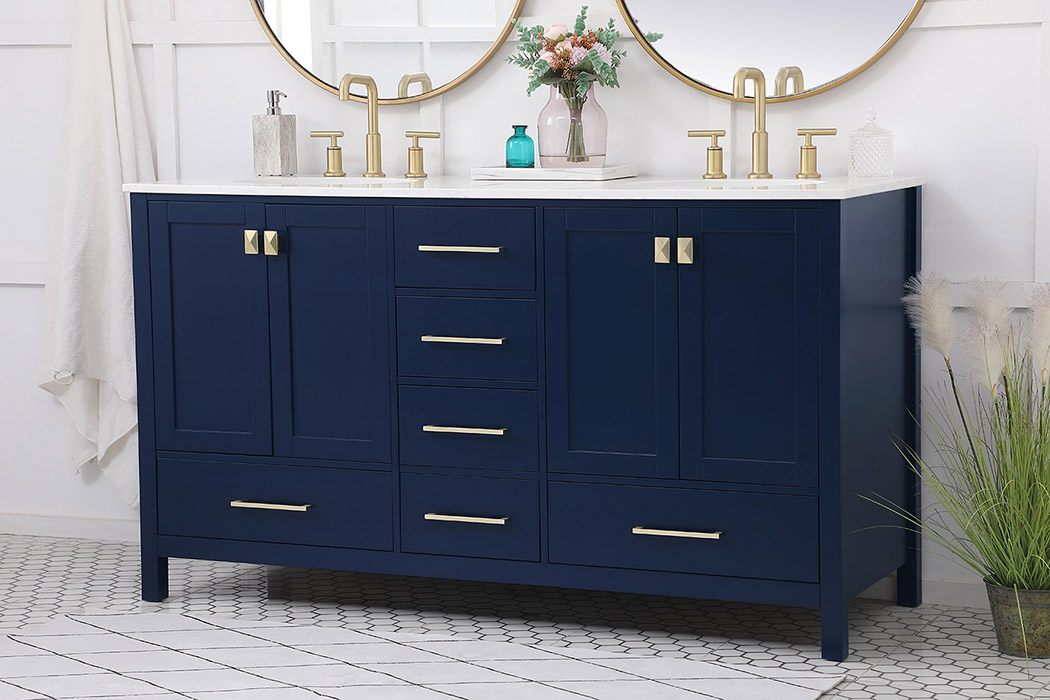 Elegant Bathroom Vanity - Blue (VF18860DBL)