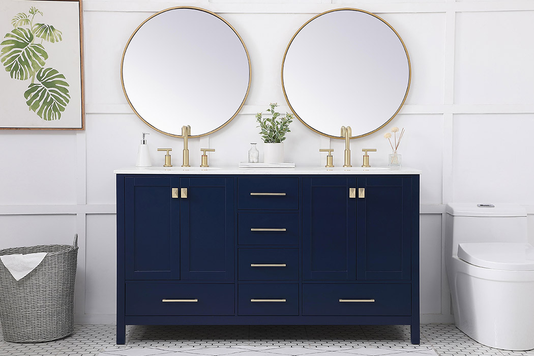 Elegant Bathroom Vanity - Blue (VF18860DBL)