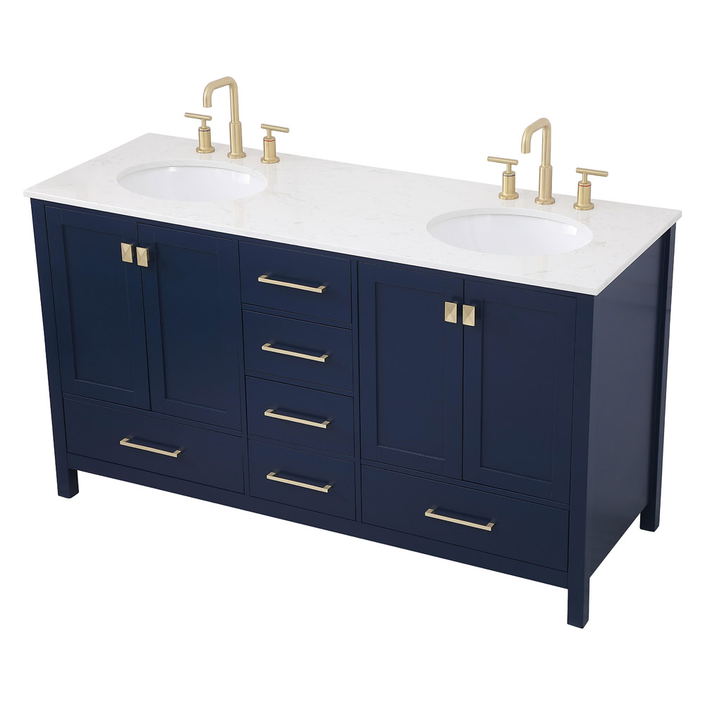 Elegant Bathroom Vanity - Blue (VF18860DBL)