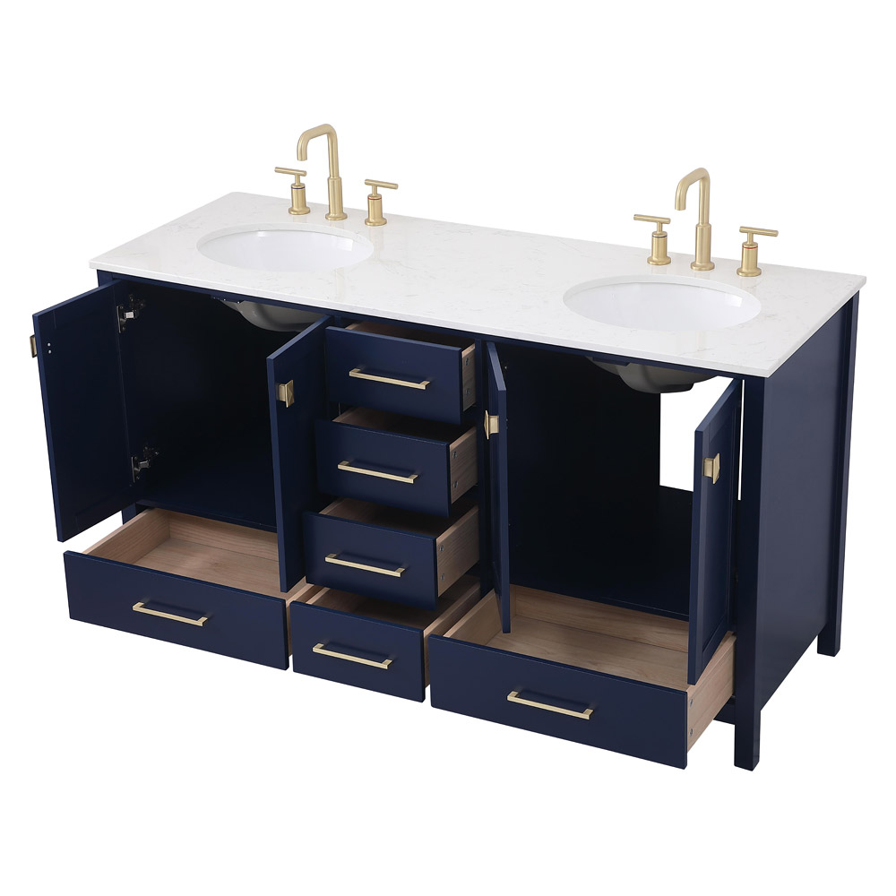 Elegant Bathroom Vanity - Blue (VF18860DBL)