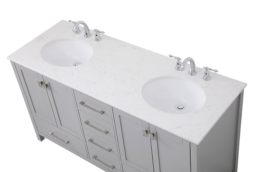 Elegant Bathroom Vanity - Gray (VF18860DGR)