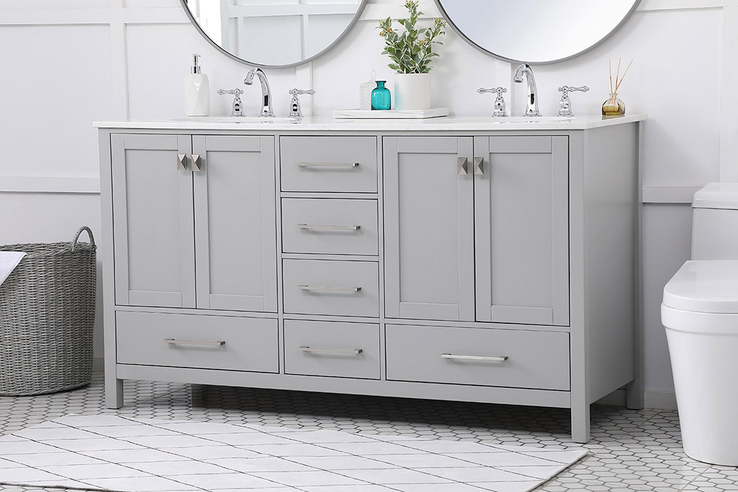 Elegant Bathroom Vanity - Gray (VF18860DGR)